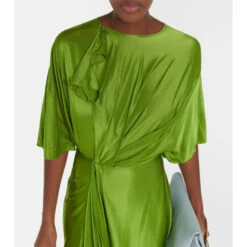 Victoria Beckham Cape Sleeve Cutout Midi Dress -Victoria Beckham shop unnamed file 107