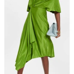 Victoria Beckham Cape Sleeve Cutout Midi Dress -Victoria Beckham shop unnamed file 108