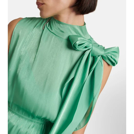 Victoria Beckham Tabard Tie-neck Crepon Top - Image 3