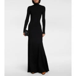 Victoria Beckham Turtleneck Knitted Gown
