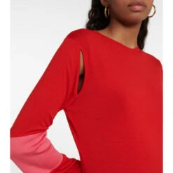 Victoria Beckham Cut-out Wool-blend Bodysuit -Victoria Beckham shop unnamed file 151