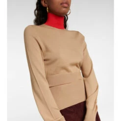 Victoria Beckham Wool-blend Turtleneck Sweater -Victoria Beckham shop unnamed file 155