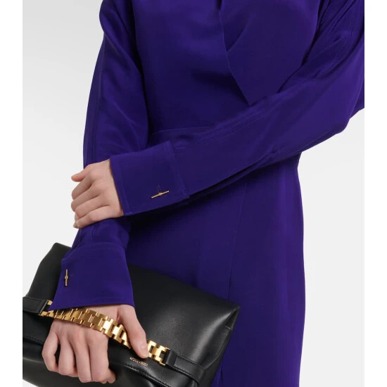Victoria Beckham Wrap Cady Midi Dress 4 Victoria Beckham Wrap Cady Midi Dress - Image 4