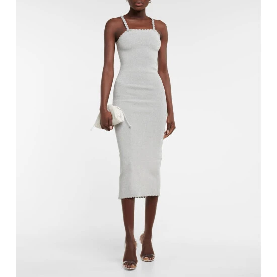 Victoria Beckham Scalloped Midi Dress 1 Victoria Beckham Scalloped Midi Dress