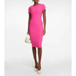 Victoria Beckham Wool-blend Crêpe Midi Dress