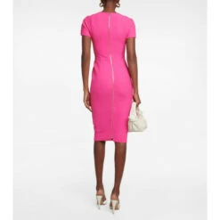 Alternative view of Victoria Beckham Wool-blend Crêpe Midi Dress