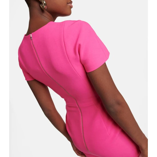 Victoria Beckham Wool-blend Crêpe Midi Dress 4 Victoria Beckham Wool-blend Crêpe Midi Dress - Image 4
