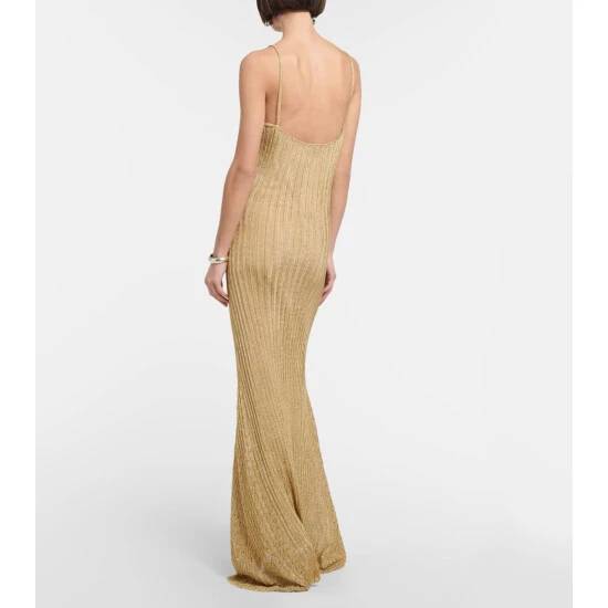 Victoria Beckham Metallic Knit Gown 2 Victoria Beckham Metallic Knit Gown - Image 2