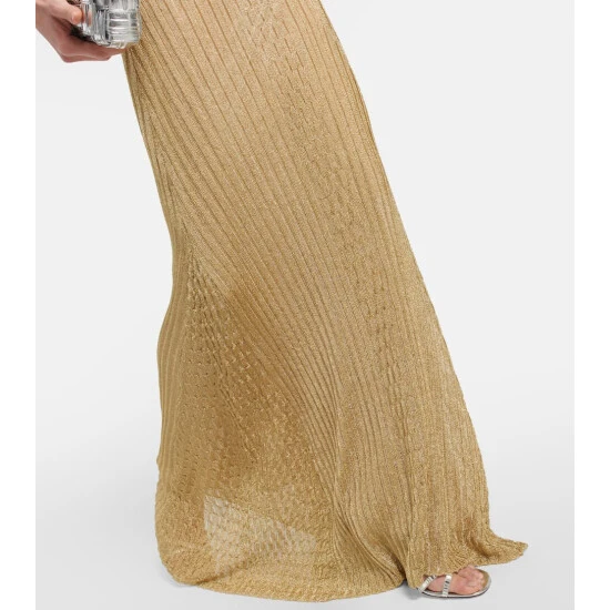 Victoria Beckham Metallic Knit Gown 4 Victoria Beckham Metallic Knit Gown - Image 4