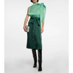 Victoria Beckham High-rise Belted Midi Skirt