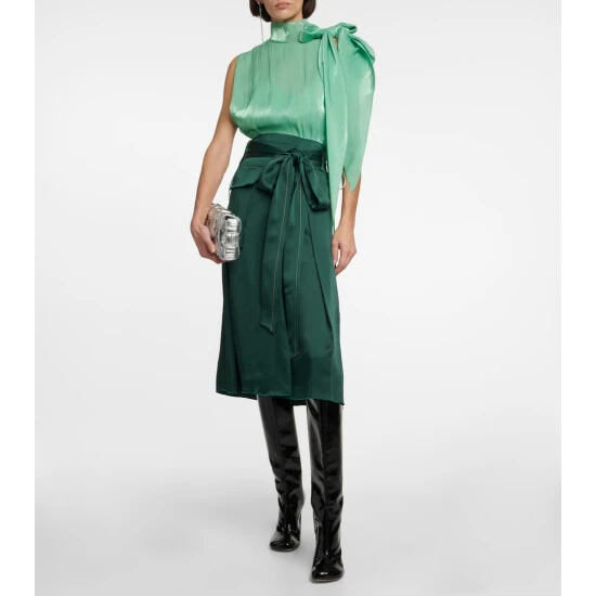 Victoria Beckham High-rise Belted Midi Skirt 1 Victoria Beckham High-rise Belted Midi Skirt
