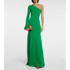 Victoria Beckham Knitted One-shoulder Maxi Dress