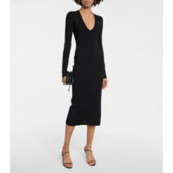 Victoria Beckham Long-sleeve Midi Dress