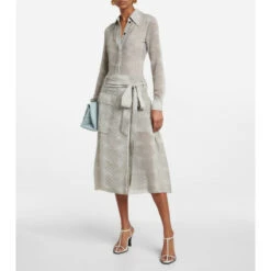 Victoria Beckham Snake-print Crêpe De Chine Wrap Skirt