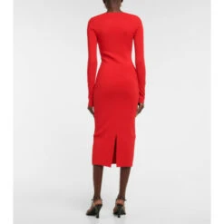 Alternative view of Victoria Beckham VB V-neck Knit Midi Dress