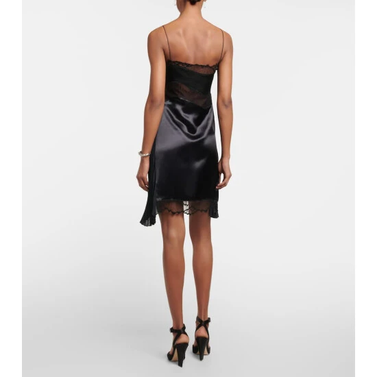 Victoria Beckham Lace-paneled Satin Slip Dress 2 Victoria Beckham Lace-paneled Satin Slip Dress - Image 2