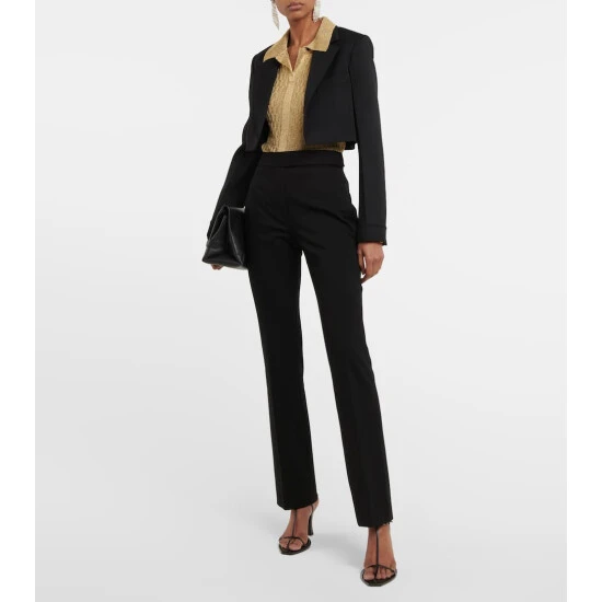 Victoria Beckham Metallic Ribbed-knit Top 1 Victoria Beckham Metallic Ribbed-knit Top