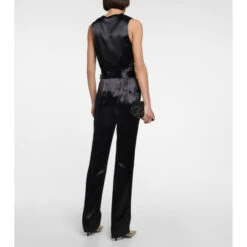 Alternative view of Victoria Beckham High-rise Straight-leg Satin Pants