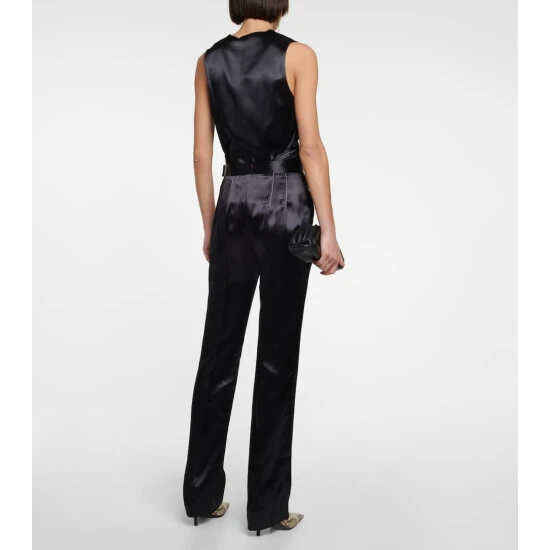 Victoria Beckham High-rise Straight-leg Satin Pants 2 Victoria Beckham High-rise Straight-leg Satin Pants - Image 2