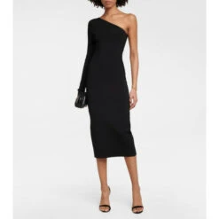 Victoria Beckham VB Body One-shoulder Midi Dress