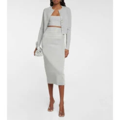 Victoria Beckham Glitter Pencil Skirt