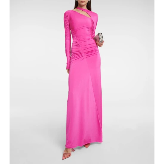 Victoria Beckham Asymmetric Ruched Gown 1 Victoria Beckham Asymmetric Ruched Gown