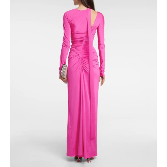 Victoria Beckham Asymmetric Ruched Gown 2 Victoria Beckham Asymmetric Ruched Gown - Image 2