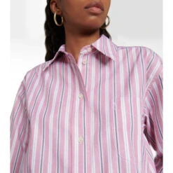 Victoria Beckham Oversized Striped Cotton Poplin Shirt -Victoria Beckham shop unnamed file 32