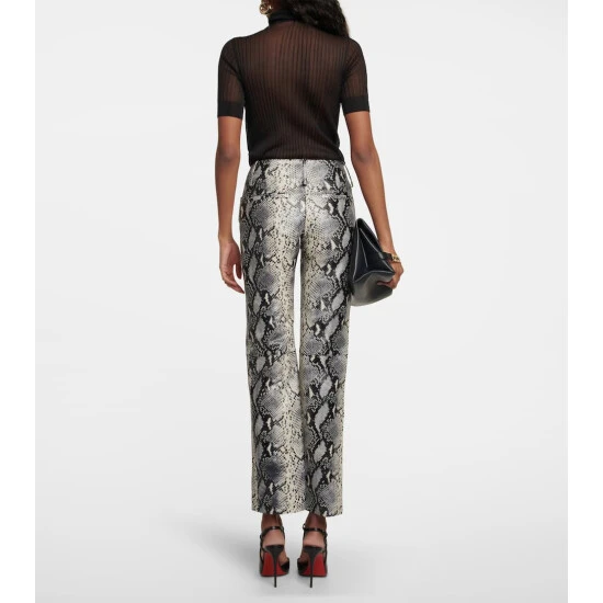 Victoria Beckham Snake-print Straight Leather Pants 2 Victoria Beckham Snake-print Straight Leather Pants - Image 2