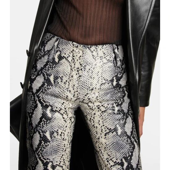 Victoria Beckham Snake-print Straight Leather Pants 3 Victoria Beckham Snake-print Straight Leather Pants - Image 3