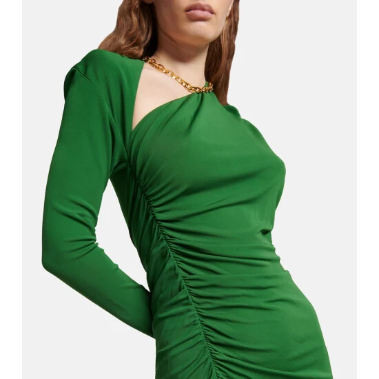 Victoria Beckham Asymmetric Cutout Jersey Midi Dress 3 Victoria Beckham Asymmetric Cutout Jersey Midi Dress - Image 3