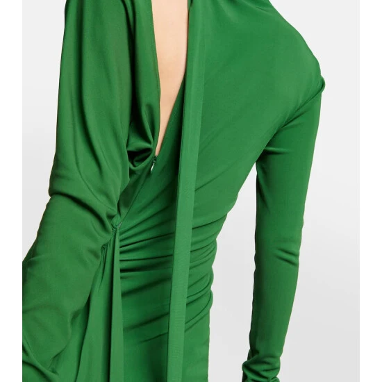 Victoria Beckham Asymmetric Cutout Jersey Midi Dress 5 Victoria Beckham Asymmetric Cutout Jersey Midi Dress - Image 5