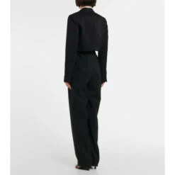 Alternative view of Victoria Beckham Cropped Virgin Wool Twill Blazer