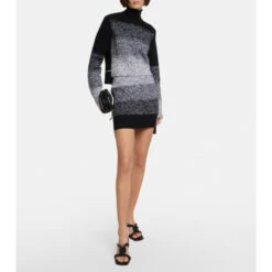 Victoria Beckham Striped Wool Skirt