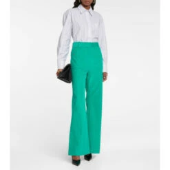 Victoria Beckham Cotton Poplin Oversized Striped Shirt