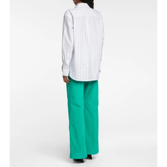 Victoria Beckham Cotton Poplin Oversized Striped Shirt 2 Victoria Beckham Cotton Poplin Oversized Striped Shirt - Image 2