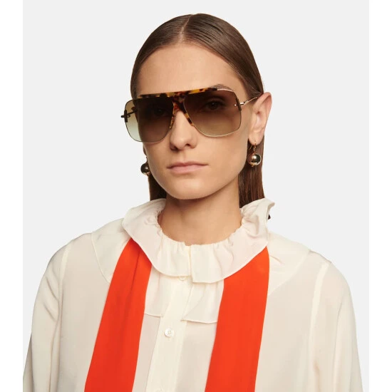 Victoria Beckham Aviator Sunglasses - Image 2