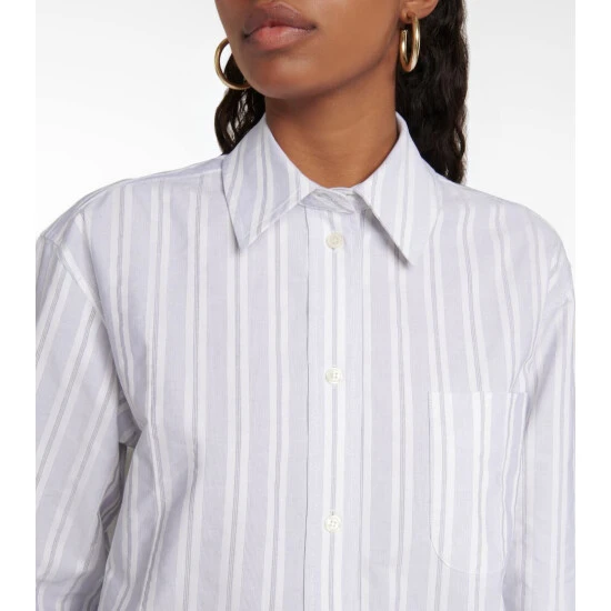 Victoria Beckham Cotton Poplin Oversized Striped Shirt 3 Victoria Beckham Cotton Poplin Oversized Striped Shirt - Image 3