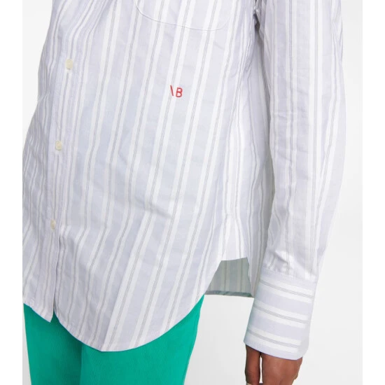 Victoria Beckham Cotton Poplin Oversized Striped Shirt 4 Victoria Beckham Cotton Poplin Oversized Striped Shirt - Image 4
