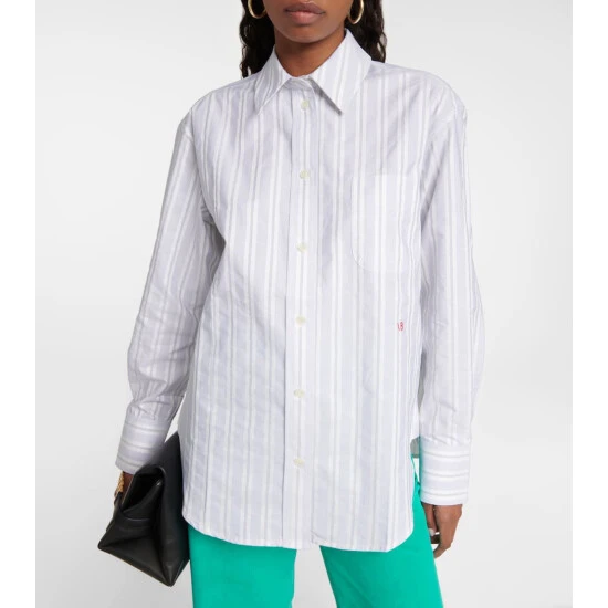 Victoria Beckham Cotton Poplin Oversized Striped Shirt 5 Victoria Beckham Cotton Poplin Oversized Striped Shirt - Image 5