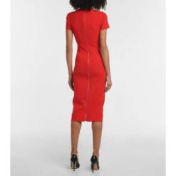 Alternative view of Victoria Beckham Peekaboo Crêpe Midi Dress