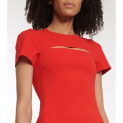 Victoria Beckham Peekaboo Crêpe Midi Dress -Victoria Beckham shop unnamed file 412
