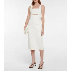 Victoria Beckham VB Body Cutout Knit Midi Dress