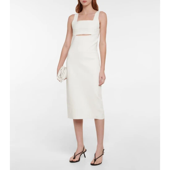 Victoria Beckham VB Body Cutout Knit Midi Dress 1 Victoria Beckham VB Body Cutout Knit Midi Dress