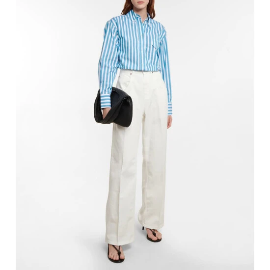 Victoria Beckham Striped Cotton Shirt 1 Victoria Beckham Striped Cotton Shirt