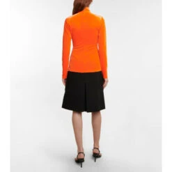 Alternative view of Victoria Beckham Velvet Turtleneck Top