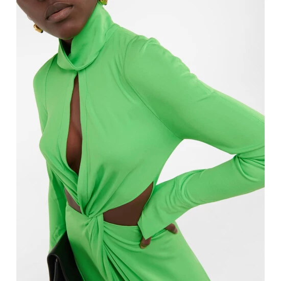 Victoria Beckham Cutout Jersey Midi Dress 3 Victoria Beckham Cutout Jersey Midi Dress - Image 3