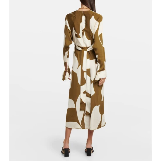Victoria Beckham Printed Wrap Midi Dress 2 Victoria Beckham Printed Wrap Midi Dress - Image 2