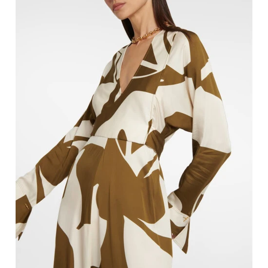 Victoria Beckham Printed Wrap Midi Dress 4 Victoria Beckham Printed Wrap Midi Dress - Image 4