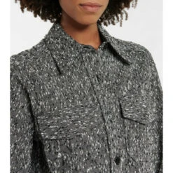 Victoria Beckham Bouclé Utility Shirt -Victoria Beckham shop unnamed file 539